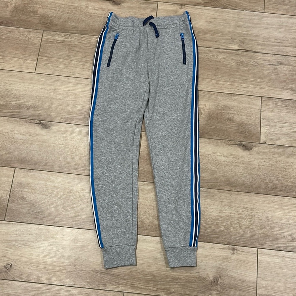 NWT Joe Fresh Gray Striped Youth Boys Sweatpants Joggers